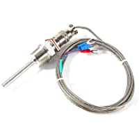 RTD Pt100 Sensor de Temperatura Sonda 1-2 &quot-NPT Rosca 3 Hilos 2m Cable